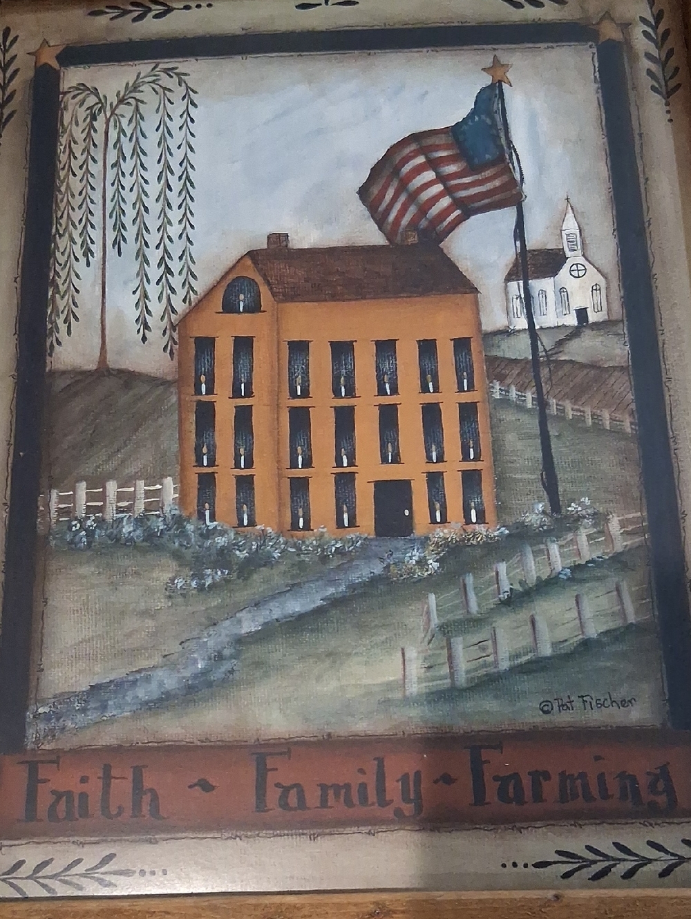 Saltbox Picture In Wood Frame - Picture 2 of 2